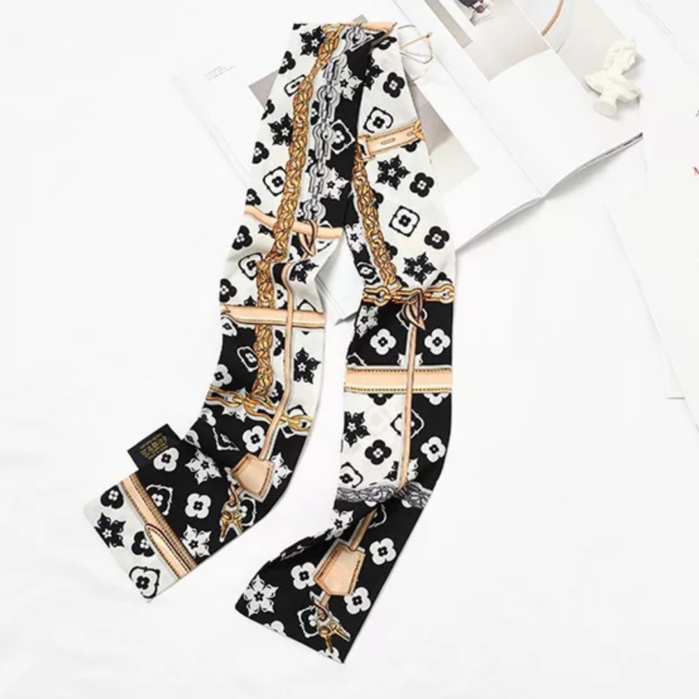 Mixed Monogram Designer Inspired Luxury Scarf